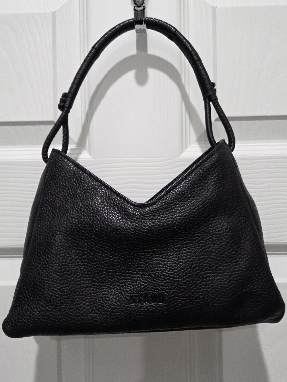 STAUD Valerie Shoulder Bag Pebbled Cow Leather Like New - Picture 7 of 13